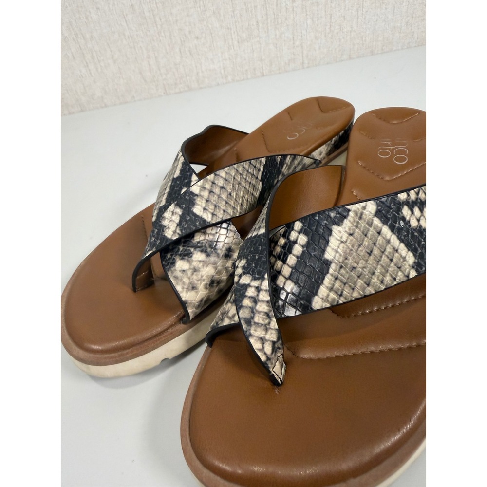 Franco Sarto‎ "Darious" Women's Slip On Sandals Reptile Pattern Size 6.5M - Picture 5 of 14